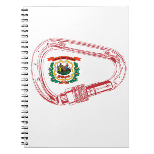 Caderno Espiral Carabineiro de subida de bandeira da Virgínia Ocid