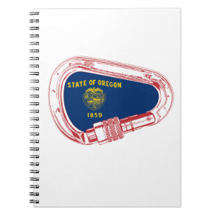 Caderno Espiral Carabineiro de subida de bandeira do Oregon
