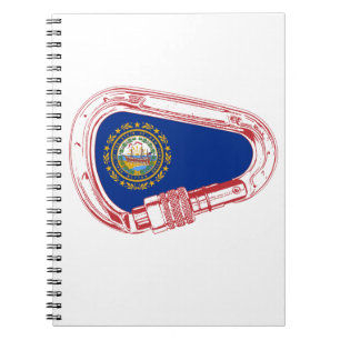 Caderno Espiral Carabiner para Escalar a Bandeira de New Hampshire
