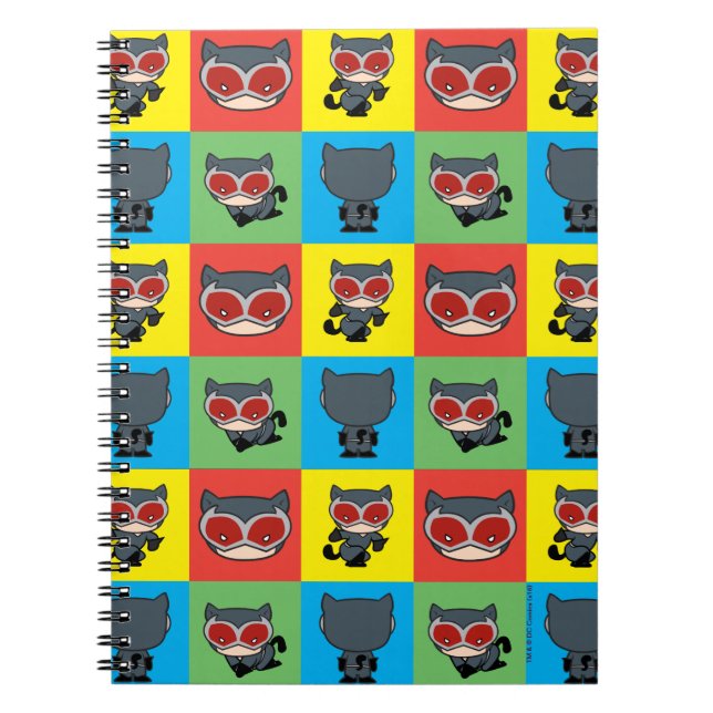 Caderno Espiral Caracter Chibi CatWomen Poses (Frente)
