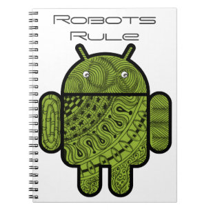 Caderno Espiral Caractere de porta Pancho para o robô Android™