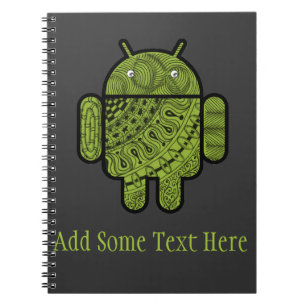 Caderno Espiral Caractere de porta Pancho para robô Android™