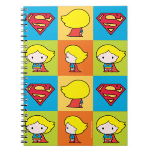 Caderno Espiral Caractere de Supergirl Chibi - Rotatória