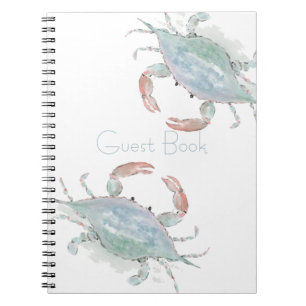 Caderno Espiral Caranguejo Costeiro Aquarela