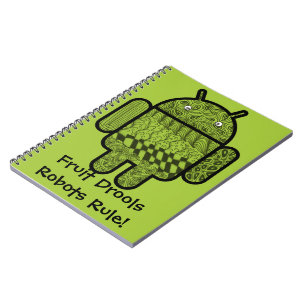 Caderno Espiral Caráter Paisley Doodle para o robô Android™