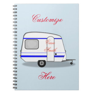 Caderno Espiral Caravana aerodinâmica do cigano do reboque da