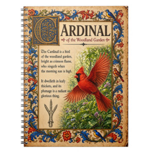 Caderno Espiral Cardeal, Arte Medieval de Bestiário