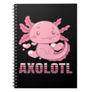 Caderno Espiral Cardíaco Axolotl Banda desenhada Axolotl