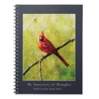 Caderno Espiral Cardinal Songbird Notebook | Nature Art Journal