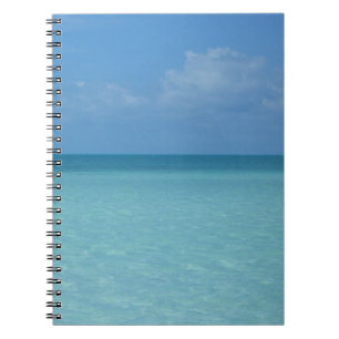 Caderno Espiral Caribe Horizonte Turquesa Tropical Azul