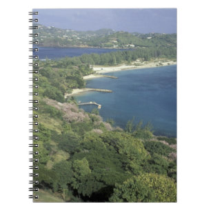 Caderno Espiral Caribe, Índias Ocidentais, Santa Lúcia. Vista de