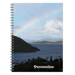 Caderno Espiral Caribe vida na ilha Rainbow