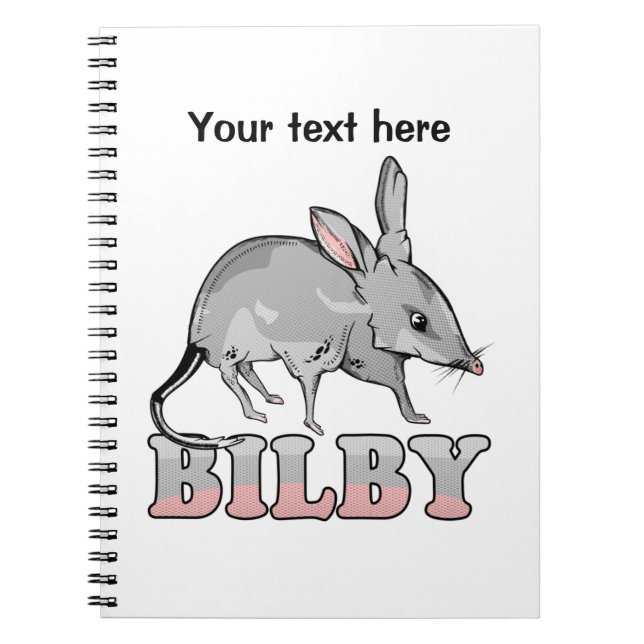 Caderno Espiral Caricatura Bilby (Frente)