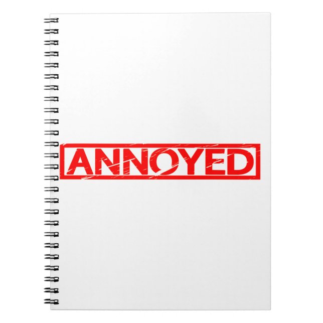 Caderno Espiral Carimbo irritado (Frente)