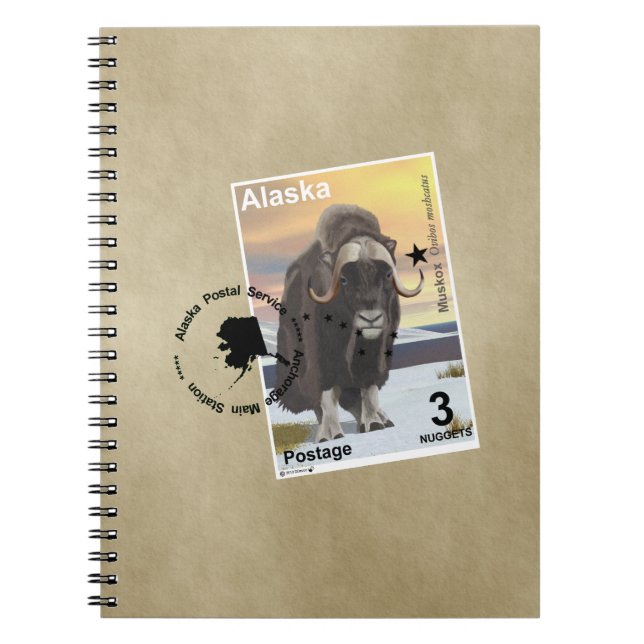 Caderno Espiral Carimbo Muskox Souvenir (Frente)