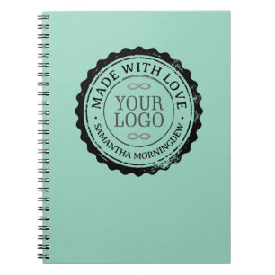 Caderno Espiral Carimbo - SEU TEXTO & LOGO 3