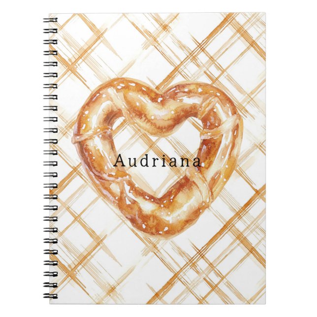 Caderno Espiral Carmel Cream Heart Pretzel (Frente)