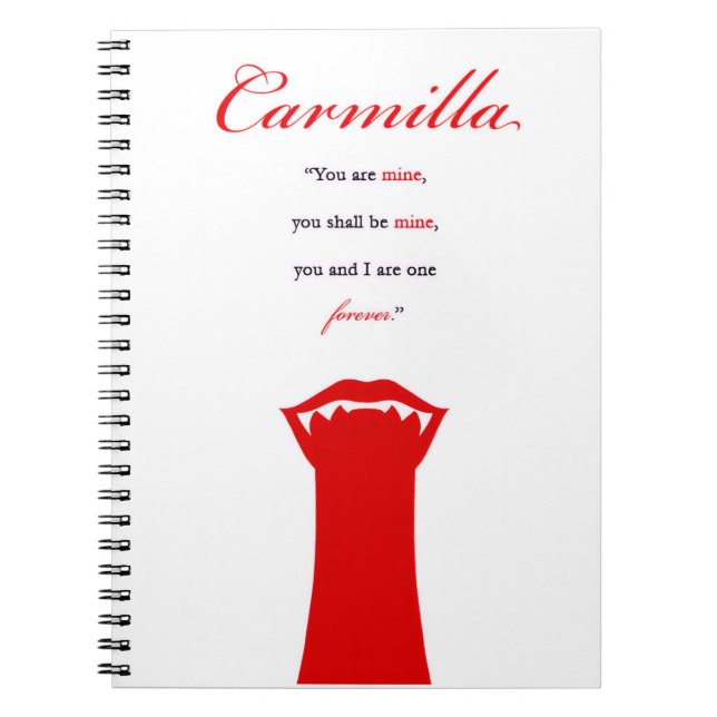 Caderno Espiral Carmilla Notebook (Frente)