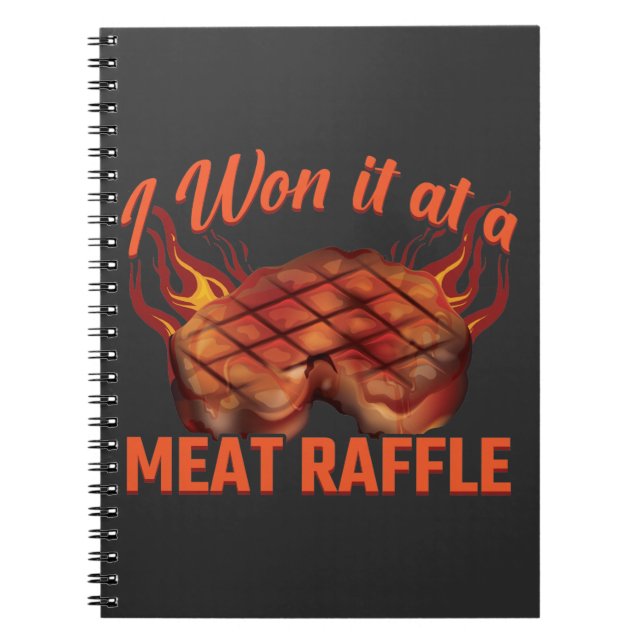 Caderno Espiral Carnes Raffle Vencedora CHURRASCO Steak Butcher Mi (Frente)