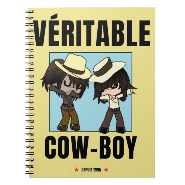 Caderno Espiral carnet  "cowboy  chibi " (Frente)