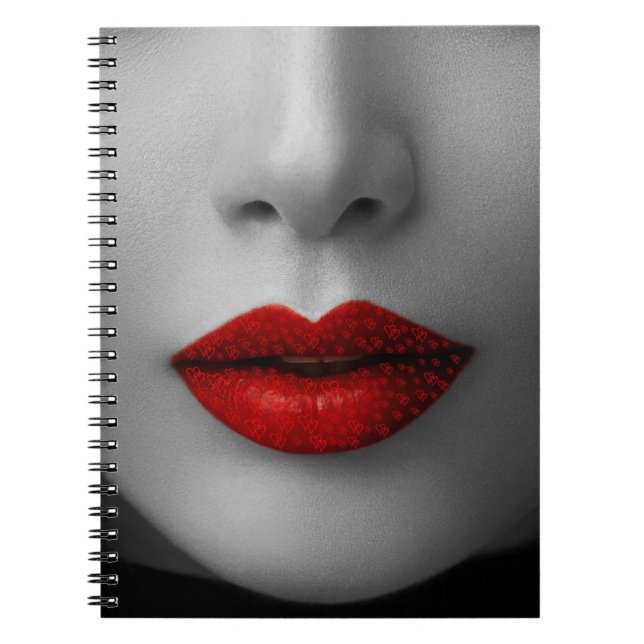 Caderno Espiral Carnet Red Lips (Frente)