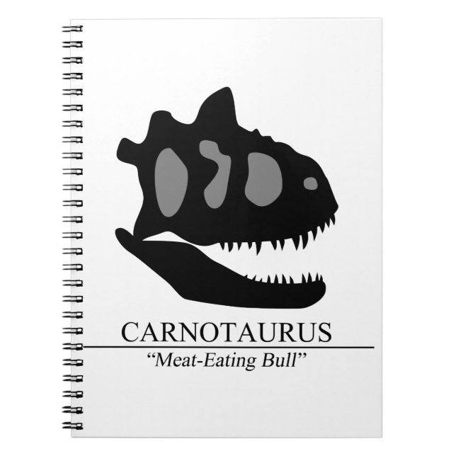 Caderno Espiral Carnotaurus Skull (Frente)