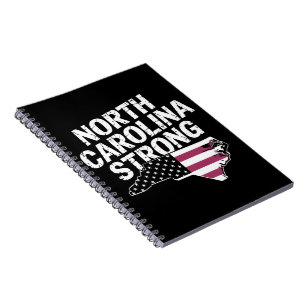 Caderno Espiral Carolina do Norte Forte Com a Bandeira do NC State