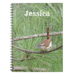 Caderno Espiral Carolina Wren em Pine Tree
