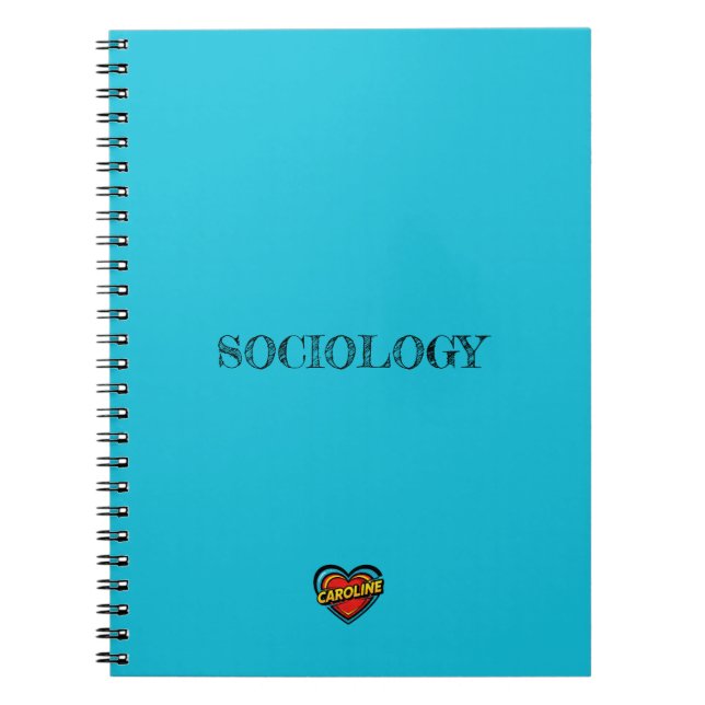 Caderno Espiral Caroline Heart Blue (Frente)