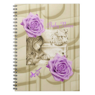 Caderno Espiral Carousel Sonha Rosas Roxos e Notebook de Música