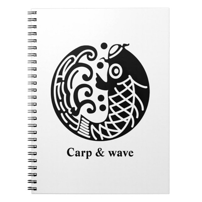 Caderno Espiral Carpa e onda (Frente)