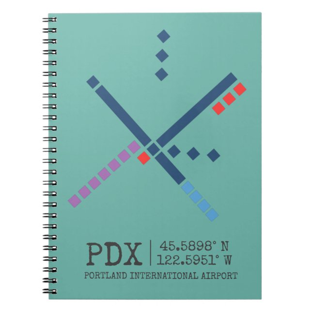 Caderno Espiral Carpete do aeroporto PDX | PORTANHA (Frente)