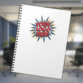 Caderno Espiral Carregamento de logotipo personalizado - Branco co
