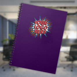 Caderno Espiral Carregamento de logotipo personalizado - Roxo come