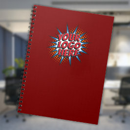 Caderno Espiral Carregamento de logotipo personalizado - Vermelho 
