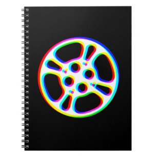 Caderno Espiral Carretel de filme/caderno do efeito carretel 3D do