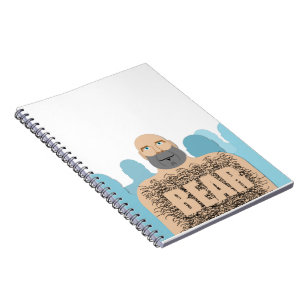 Caderno Espiral Carrinho estilizado do homem urso careca musculoso