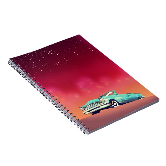 Caderno Espiral Carro Antigo Clássico (Lado Direito)