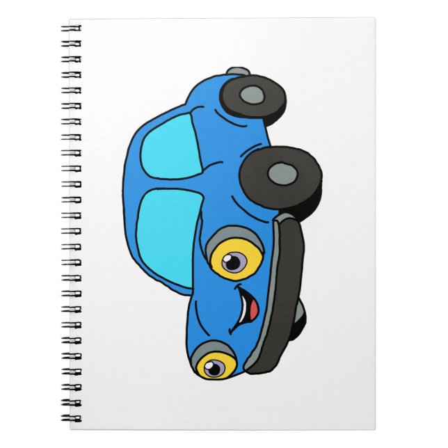 Caderno Espiral Carro azul (Frente)