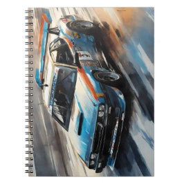 Caderno Espiral Carro de Corrida Azul esportivo