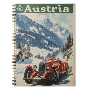 Caderno Espiral Carro de corrida de vinhetas na Áustria