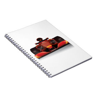 Caderno Espiral Carro de Corrida Vermelha