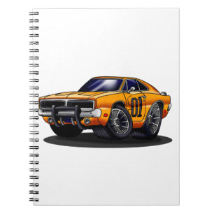 Caderno Espiral Carro de músculo laranja clássico - Escolher