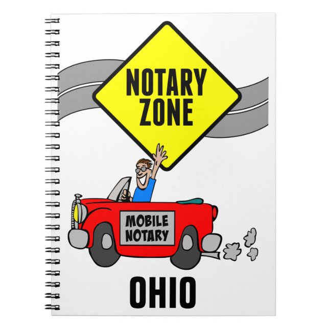 Caderno Espiral Carro Desportivo da Zona Notícia Móvel, Ohio (Frente)