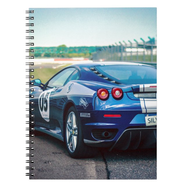 Caderno Espiral Carro Race Azul (Frente)