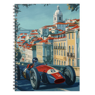 Caderno Espiral Carro Vintage Racing em Lisboa