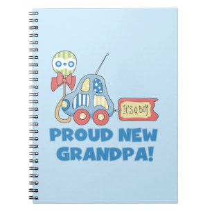 Caderno Espiral Carro vovô novo e orgulhoso... é um presente para