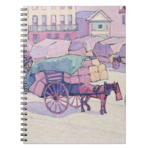 Caderno Espiral Carros do feno, mercado de Cumberland (óleo em