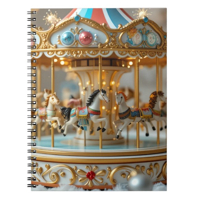 Caderno Espiral carrossel brilhante (Frente)
