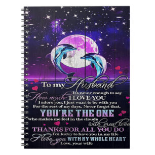 Caderno Espiral Carta Especial ao meu Marido Decoração interio